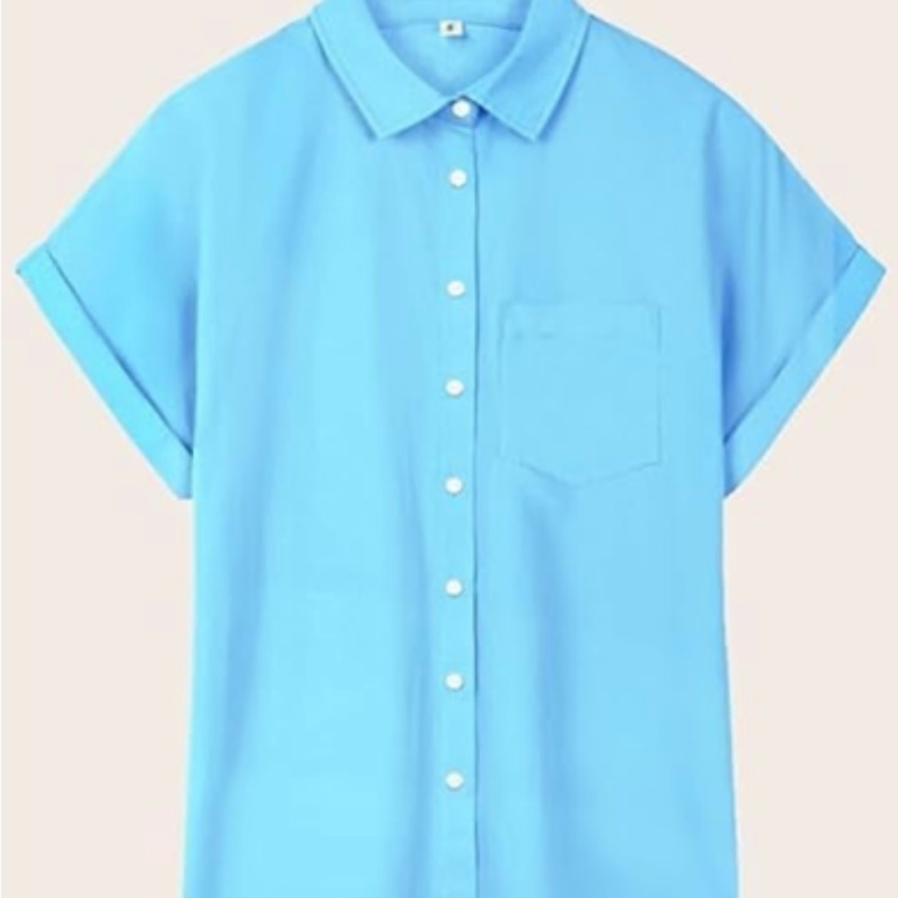 ⭐️Aoudrey short-sleeve button down shirt